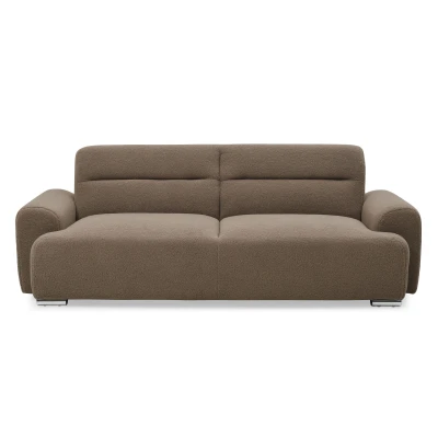 Abbildung von 3 Sitzer Komfort Click Clac Sofa Lucille Bouclé Stoff Taupe Menzzo