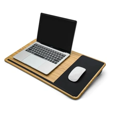 Abbildung von ergomi Laptopkissen Schoß Homeoffice Kissentablett mit Kissen Laptoptisch fürs Bett/Couch/Sofa Laptopunterlage für max. 17 Zoll Notebook, Tablet 30.5 x 57 4.5 cm