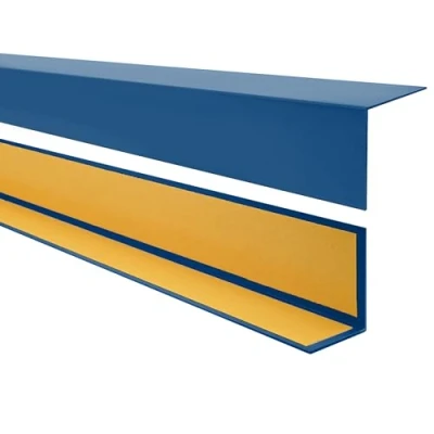 Abbildung von Quest PVC Winkelprofil Kunststoff Selbstklebend Kantenschutz Eckenschutz Eckleiste Winkelleiste, 20x20mm, 100cm, blau