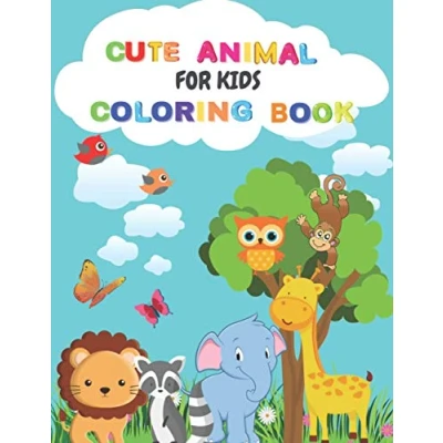 Abbildung von Cute Animal Coloring Book For Kids: Book: Toddlers, Boys and Girls, Preschoolers, Young Children Zoo Animals