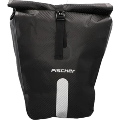 Abbildung von FISCHER Fahrrad Gepäckträgertasche, abschließbar, Fahrradtasche, mit Reflektoren, wasserabweisend, 23 Liter, schwarz
