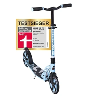 Abbildung von SIX DEGREES Aluminium Scooter 205 mm pastell blau TESTSIEGER