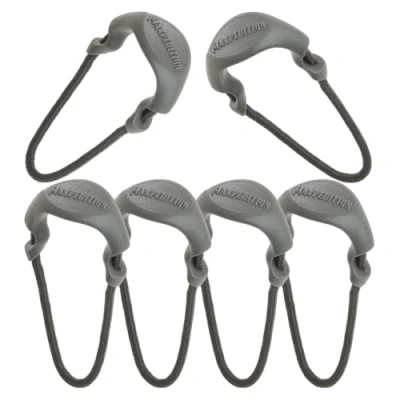 Abbildung von Maxpedition Positive Grip Reißverschlussschieber, Größe L, Grau, 6 Stück