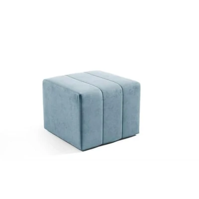 Abbildung von LIKMA Pouf, Hocker Türkis 46x35x46 cm, 3D Effekt Velvet Sitzhocker, Fußhocker, Pouf Hocker, Polsterhocker, Moderne Sitzbank, Garderobenbank, Ottoman Stoff: Jasmine 85