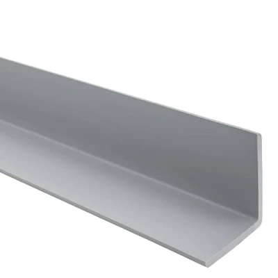 Abbildung von Quest Winkelprofil 27x27mm Kantenschutzwinkel Winkelleiste Eckenschutz PVC Kunststoff Ohne Klebeband 165cm, Grau