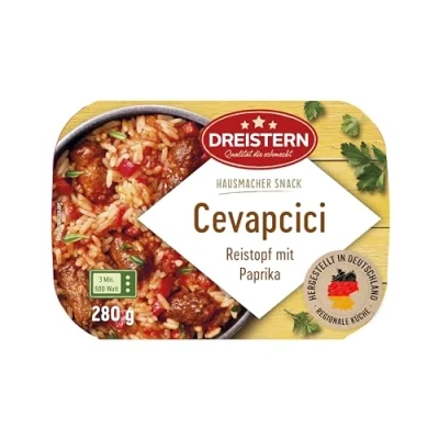 Abbildung von DREISTERN Cevapcici mit Reis Snack aus der Little Hot Kitchen schnell und einfach zubereitet, Nicht Zutreffend