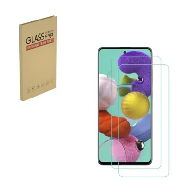 Abbildung von Displayschutzfolie für Samsung Galaxy A51 gehärtetes Glas, 9H Härte, berührungsempfindlich, kratzfest, blasenfrei