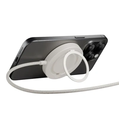 Abbildung von Native Union SnapStand Magnetic Wireless Charger Qi2 zertifiziert &amp; MagSafe kompatibel Lade Pad Ständer für iPhone 16/15/14/13 andere Qi kompatible Geräte Bis zu 15W Schnellladung(Sandstein)