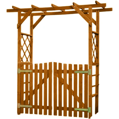 Abbildung von promadino Rosenbogen Pergola BenSet, BxTxH: 200x65x208 cm, mit Türen