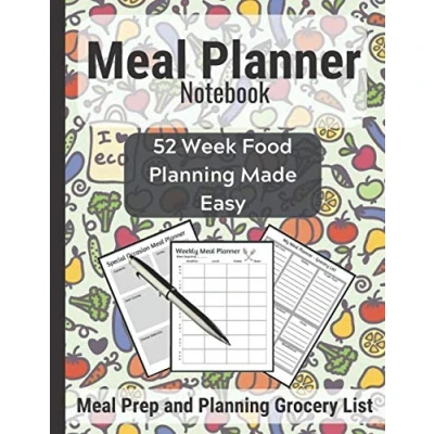 Abbildung von Meal Planner Notebook: Easily Track and Plan Weekly Meals (52 Week Food / Log Book Journal Diary) + Special Occasion Planning