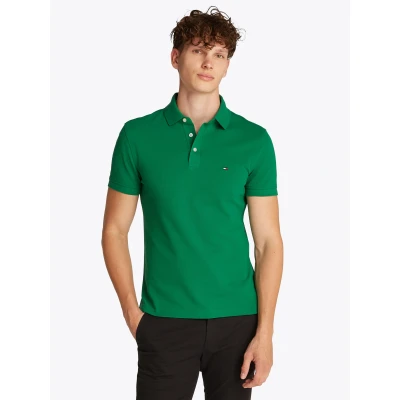 Abbildung von Tommy Hilfiger Poloshirt 1985 SLIM POLO aus leicht strukturiertem Piqué Material