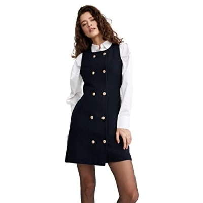 Abbildung von DeFacto Damen Z8901AZ Dress, Navy, 44