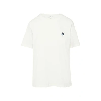 Abbildung von s.Oliver MIT Minimalistischer Stickerei Tshirt basic, Damen, Größe: 44, Ecru