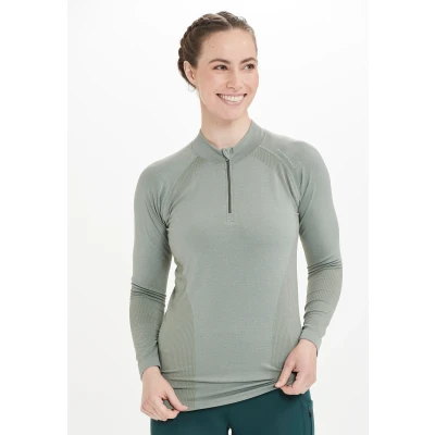 Abbildung von Endurance Funktions Halen W Seamless Midlayer Langarmshirt, Damen, Größe: L/XL, Agave green