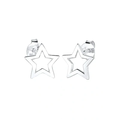 Abbildung von Elli Ohrringe Damen Stern Cut Out Astro Look Basic Trend in 925 Sterling Silber
