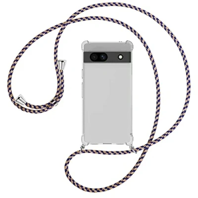 Abbildung von mtb more energy® Handykette kompatibel mit Google Pixel 7a Royal Smartphone Hülle zum Umhängen Anti Shock Full TPU Case