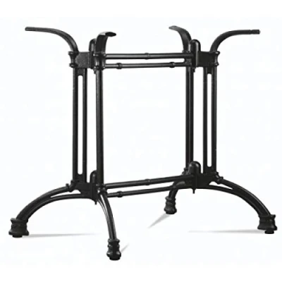 Abbildung von Dublino Bistro Tischgestell mit französischem Flair in Schwarz Premium PJ7021 Gusseisen Esstisch H 73 cm 25 kg Standfläche 80x48 max. Tischplattengröße 140x80