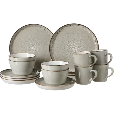 Abbildung von Ritzenhoff &amp; Breker Kombiservice &quot;Geschirr Set, Service Visby&quot;, (Set, 16 tlg., 4 Kaffeebecher, Schalen, Teller Flach und Teller), skandinavisches, minimalistisches Design, Teile, für Personen