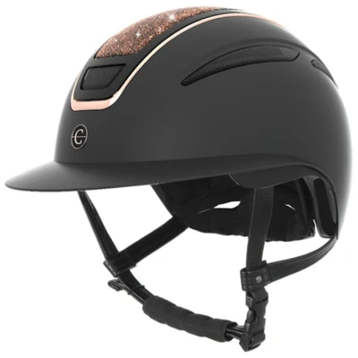 Abbildung von Covalliero Reithelm Elite Polo Rose Gold Schwarz