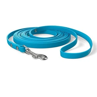 Abbildung von 5m Schleppleine, Hundeleine, Handschlaufe, Cyan Blau, extra schmal, schmutz und wasserabweisend