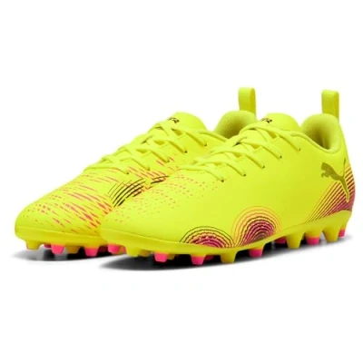 Abbildung von Puma Future 8 PLAY MG JR Unisex Fußballschuh Nocken für Kinder, Größe: 37.5, Yellow alert/black/sun struck Schuhe