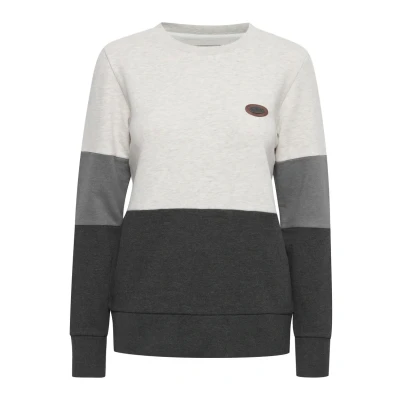 Abbildung von Oxmo Oxtrine Sweatshirt, Damen, Größe: Large, Oyster grey melange