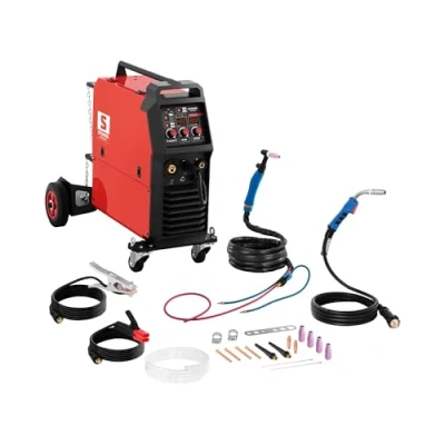 Abbildung von Stamos Welding Group Elektroschweißgerät Profi Kombi Schweißgerät 300 A MIG MAG MMA WIG FCAW E Hand IGBT