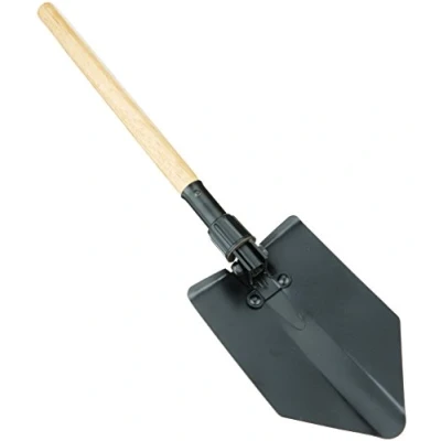 Abbildung von BRÜDER MANNESMANN Klappspaten, Gesamtlänge: 610 mm mit Holzstiel und Fixierschraube, zusammengeklappt 430 mm, 1 Stück (M01100)