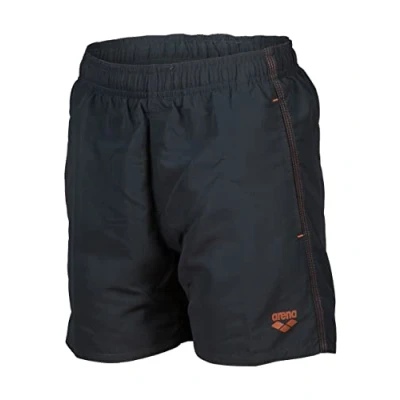 Abbildung von Arena Solid Boxer R Jungen Strand und Pool Boxershorts, Badehose aus weichem, recyceltem, schnell trocknendem Material, Boxershorts mit Netz Innenslip Seitentaschen