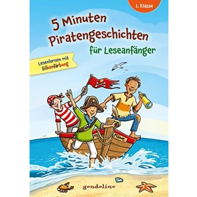 Abbildung von 5 Minuten Piratengeschichten für Leseanfänger: Erstlesebuch mit kurzen Geschichten und großer Fibelschrift ab 6 Jahren