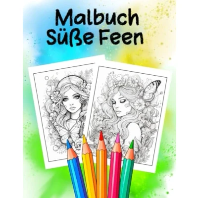 Abbildung von Malbuch Süße Feen: Ein zauberhaftes Ausmalbuch für jedes Alter Stressabbau, Entspannung und Achtsamkeit