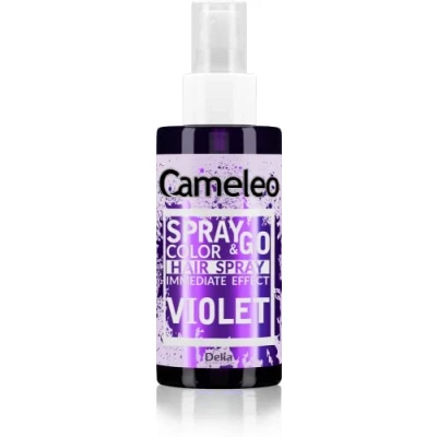 Abbildung von Cameleo Spray &amp; Go Farbspray für die Haare Lila blondes, platinblondes graues Haar einfach sprühen fertig semi permanent sofortiges Ergebnis Karneval Haarfarbe 150 ml
