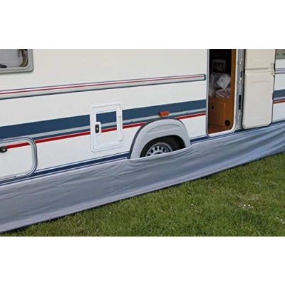 Abbildung von Eurotrail Wohnwagen Vorzelt Zugluft Rock 650 x 60 cm Grau Universal