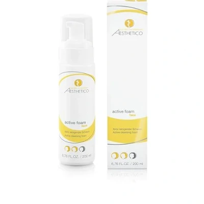 Abbildung von AESTHETICO active foam Reinigungsschaum f?r Akne und unreine Haut, porentiefe Gesichtsreinigung mit Glycol Salizylsubstanzen, 200 ml (4 x ml)