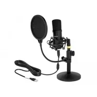 Abbildung von Delock Professionelles USB Kondensator Mikrofon Set 192 kHz / 24 Bit für Podcasting und Gaming, 66300