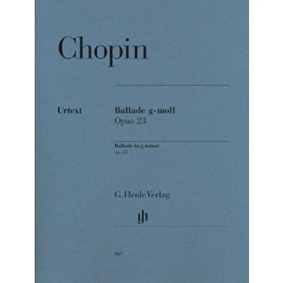 Abbildung von Ballade in g moll op. 23: revidierte Ausgabe. Klavier zu zwei Händen: Besetzung: Händen (G. Henle Urtext Ausgabe)