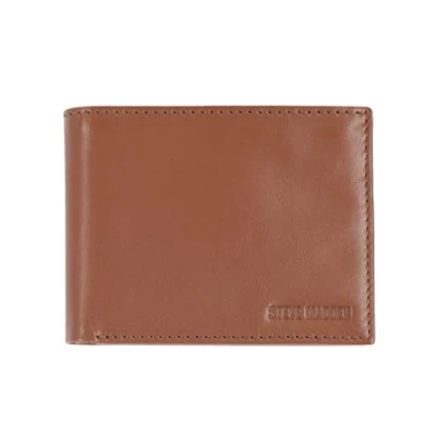 Abbildung von Steve Madden RFID Geldbörse für Herren, Leder, zusätzliche Kapazität, aufgesetzte Klapptaschen, Cognac Handschuh, Einheitsgröße
