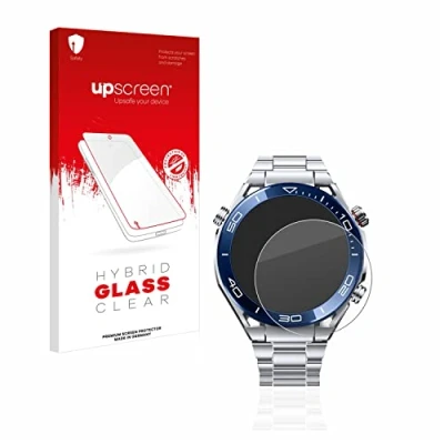 Abbildung von upscreen Schutzglas für Huawei Watch Ultimate (48,5 mm) Schutzfolie, Glas Folie [Klar, 9H Panzerschutz, Anti Fingerprint]