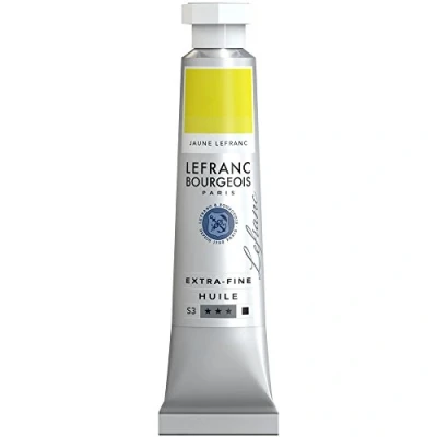 Abbildung von Lefranc Bourgeois 404917 Extra feine Ölfarbe in Künstlerqualität aus hochwertigen Pigmenten, lebendige Farben, hohe Lichtechtheit, 20ml Tube Fine Gelb