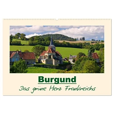 Abbildung von Burgund Das grüne Herz Frankreichs (Wandkalender 2025 DIN A2 quer), CALVENDO Monatskalender