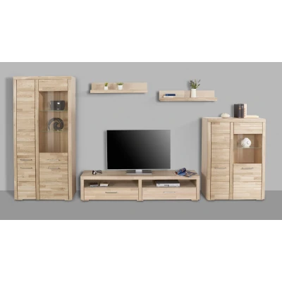 Abbildung von Home affaire Wohnwand &quot;Falco&quot;, (Set, 4 St., 5), Fronten aus Massivholz