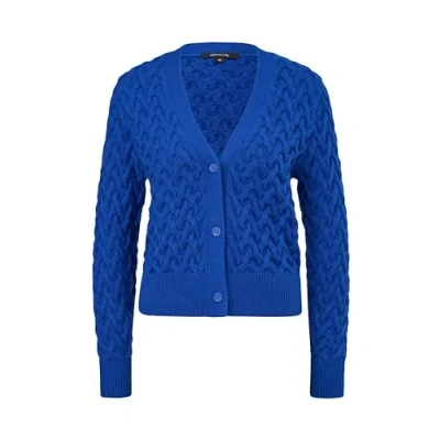 Abbildung von comma Strickjacke, Damen, Größe: 42, Ozeanblau