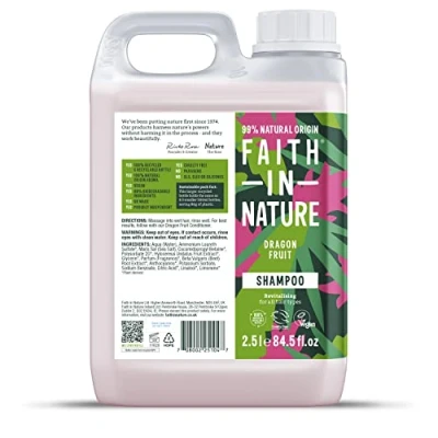 Abbildung von Faith In Nature Natural Dragon Fruit Shampoo, Revitalising, Vegan &amp; Cruelty Free, No SLS or Parabens, for All Hair Types, 2.5L