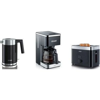Abbildung von Graef Frühstücks Set &quot;Young Line FSET402&quot;, 3 teilig in schwarz