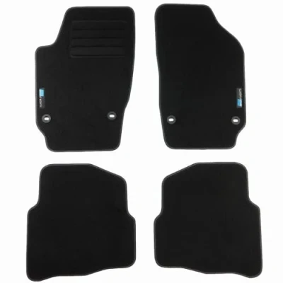 Abbildung von TEXER Textil Fußmatten passend für Vw Polo IV 9N Bj. 2001 2009 mit Logo