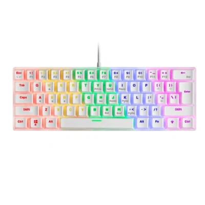 Abbildung von Mars Gaming MK60 Weiß, Mechanische Tastatur FRGB, Antighosting, Switch Mechanischer Braun, US Sprache