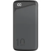 Abbildung von goobay 53936 QC 3.0 Powerbank 10.000 mAh mit Schnellladefunktion/Externer Akku/Power Bank für Smartphone &amp; Tablet/Ladegerät Powerpack 2 USB A Ports, Schwarz, Kompakt