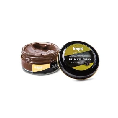 Abbildung von Kaps Schuhcreme für Glattes und Genarbtes Leder Schuhpflege Delicate Cream (149 Kognak Cognac)