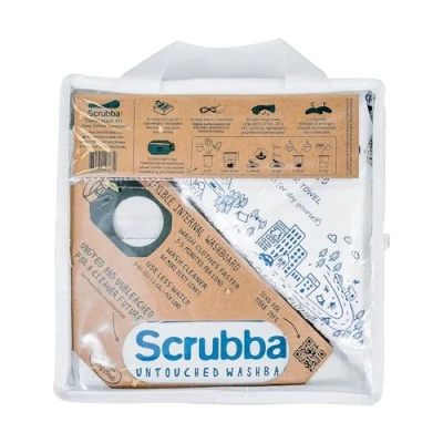 Abbildung von Scrubba Untouched Waschbeutel und Trocken Set Handwaschsystem für Reisen, Camping, Wandern Hotels Leichte, kompakte Waschmaschine unterwegs Umweltfreundlich Backpacking Outdoor
