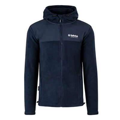 Abbildung von Spitzbub MIT Kapuze UND Logoprint Fleecejacke, Herren, Größe: Medium, Blau